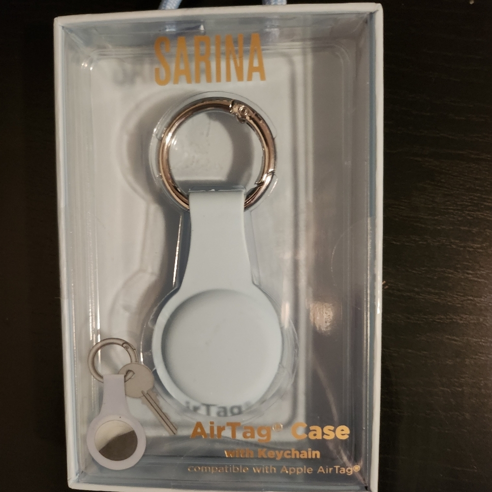 Apple Air Tag Case w/Keychain Blue - Picture 7 of 7